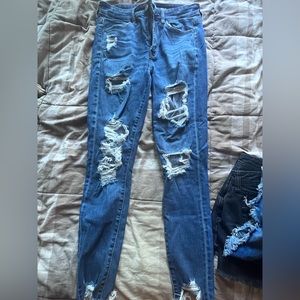 American eagle next level stretch ripped jeans